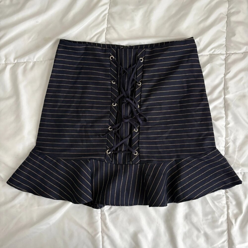 Hayden Los Angeles Pinstripe Skirt Y2K Party School Girl Core L